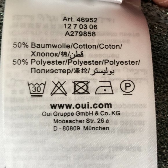 Oui Knitted Open Front Cardigan with Coral Design - Picture 8 of 8